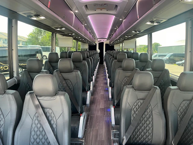 56 passenger motor coach interior
